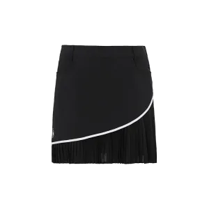 SVG Golf Women's Black and White Colliding Short Pleated Sports Skort
