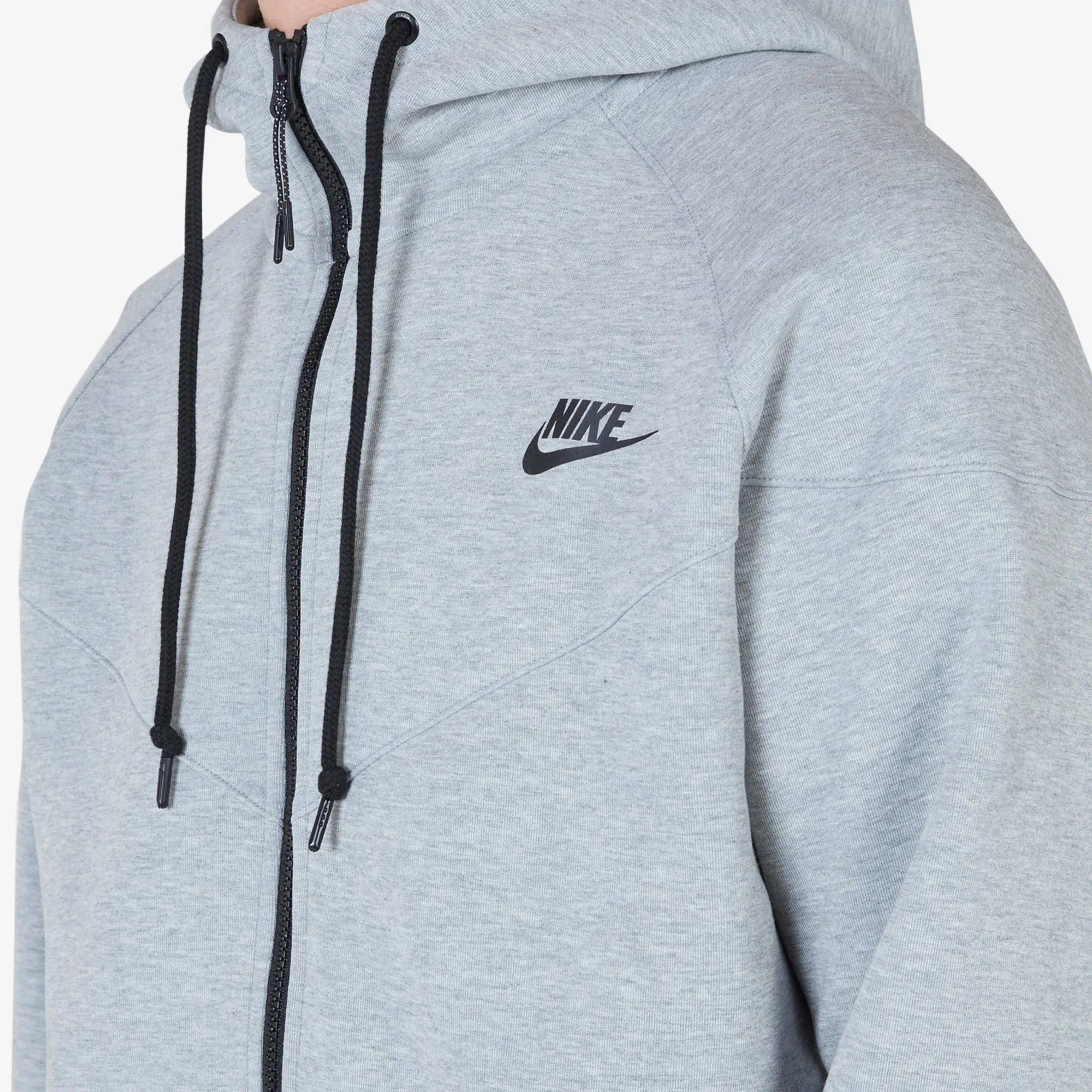 Tech Fleece OG Full-Zip Hoodie Sweatshirt Dark Heather Grey | Black