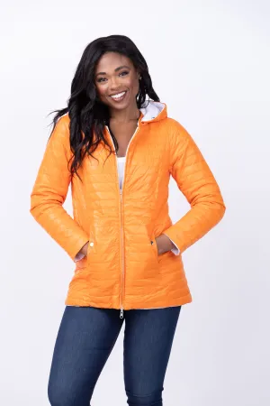 Tyler Boe Martha Reversible Jacket in Mandarin Orange