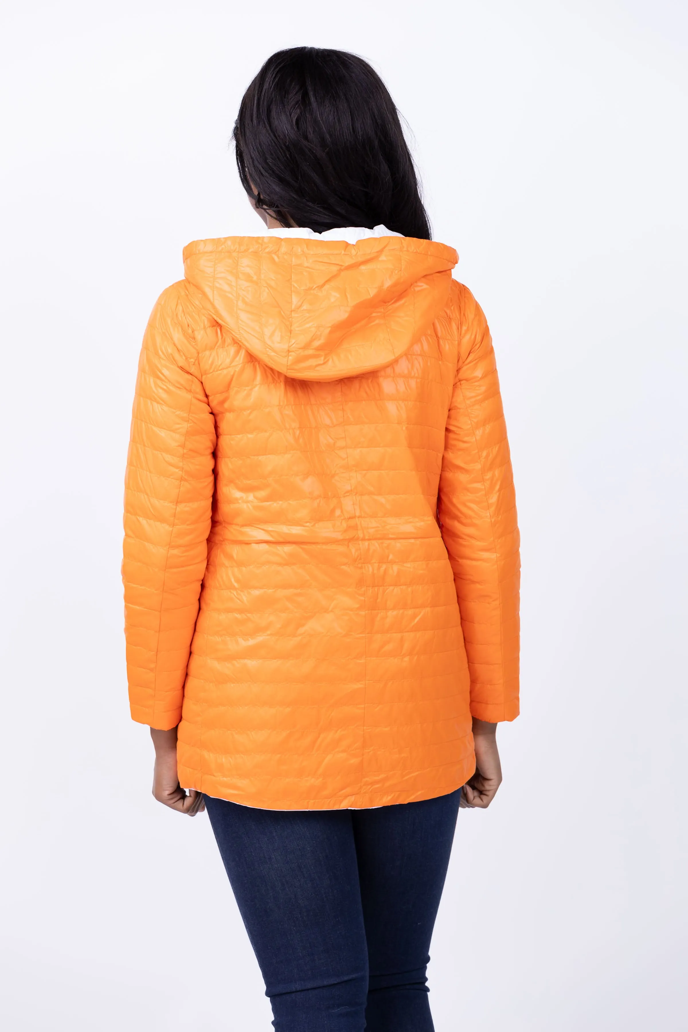 Tyler Boe Martha Reversible Jacket in Mandarin Orange