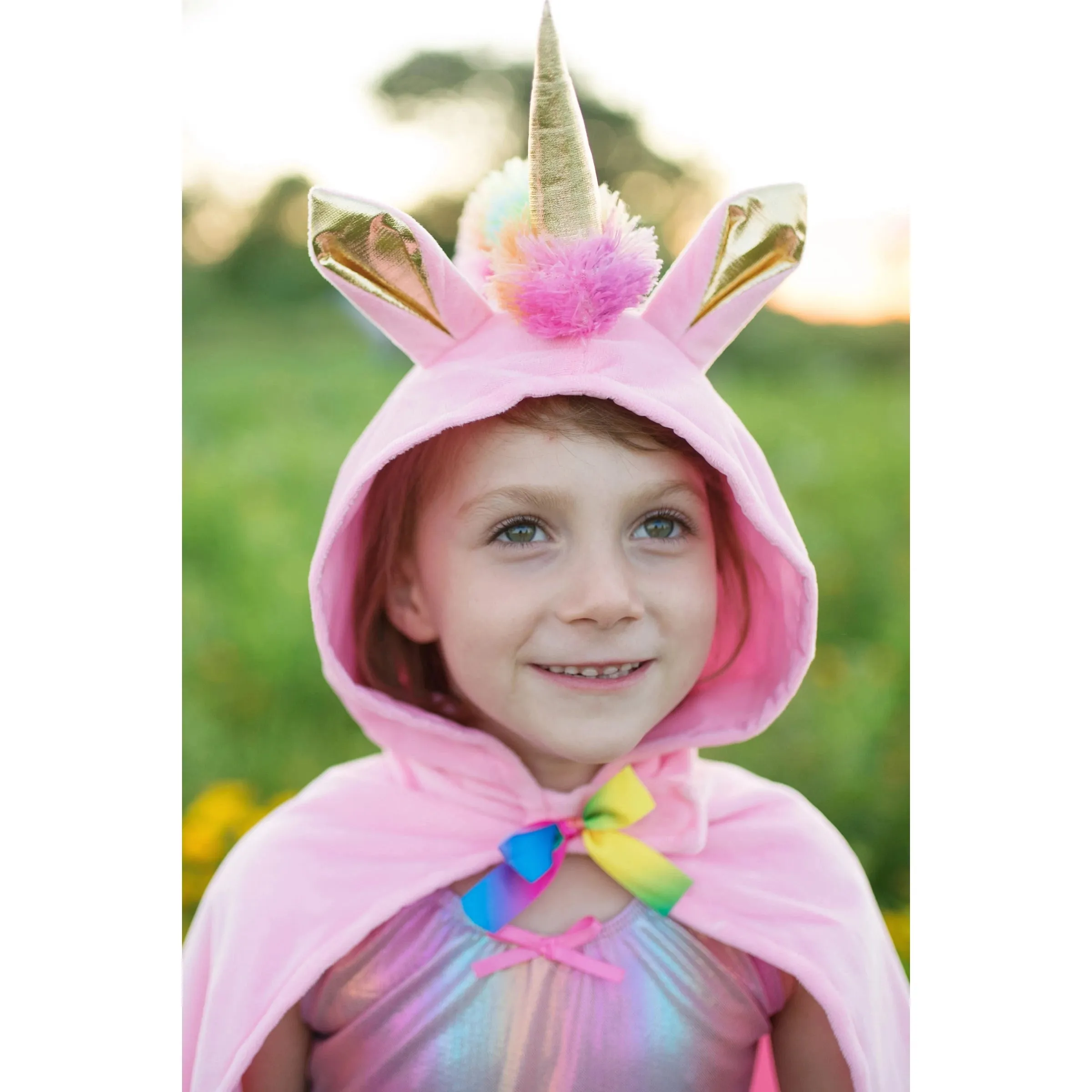 unicorn cape pink size 3-4