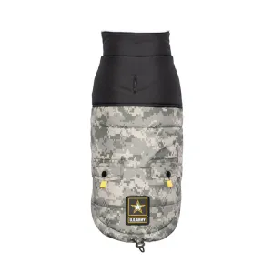 US Army Dog Jacket - Camo: Warmth and Patriotic Style