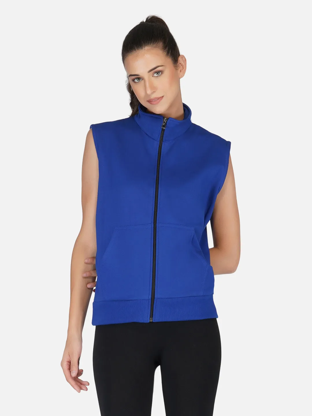 UZARUS Women's Half Sleeves Cotton Fleece Premium Jacket