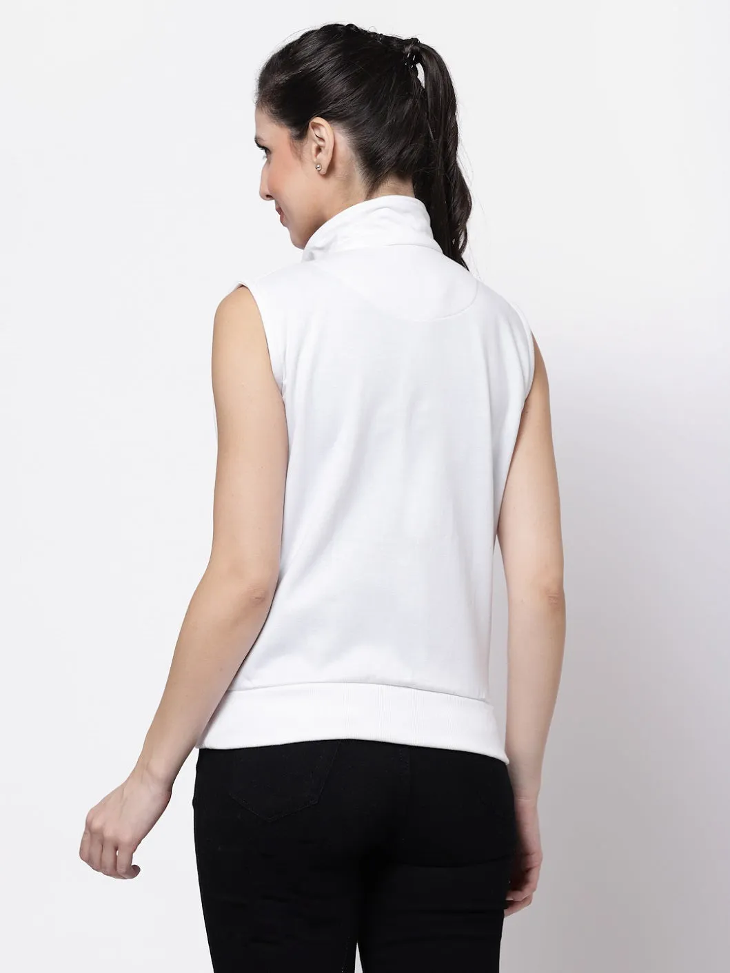 UZARUS Women's Half Sleeves Cotton Fleece Premium Jacket