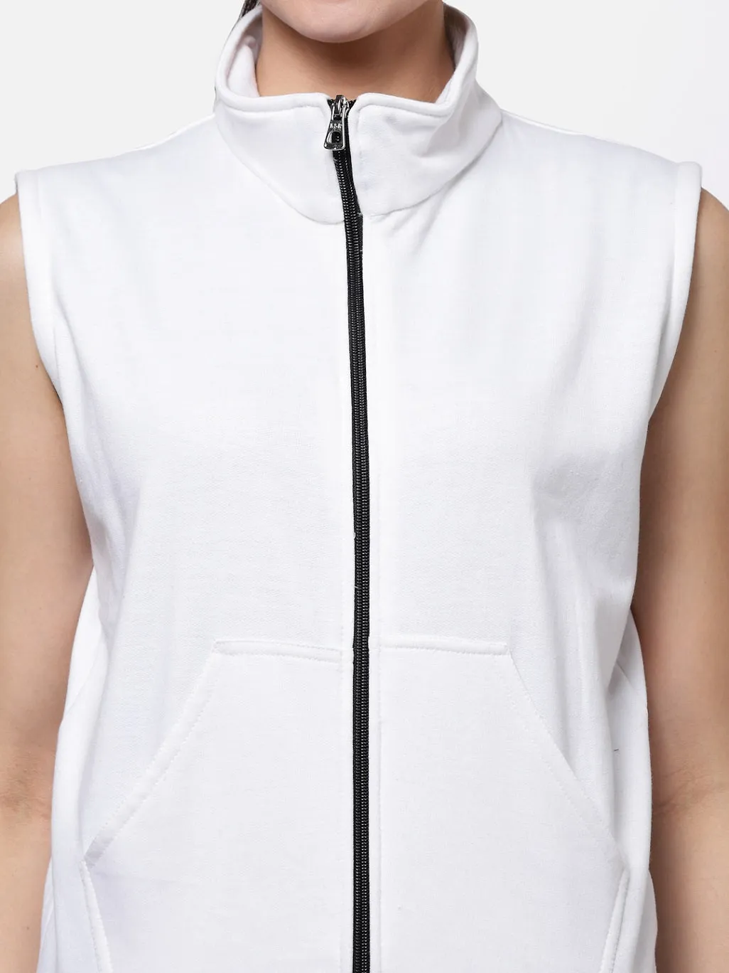 UZARUS Women's Half Sleeves Cotton Fleece Premium Jacket