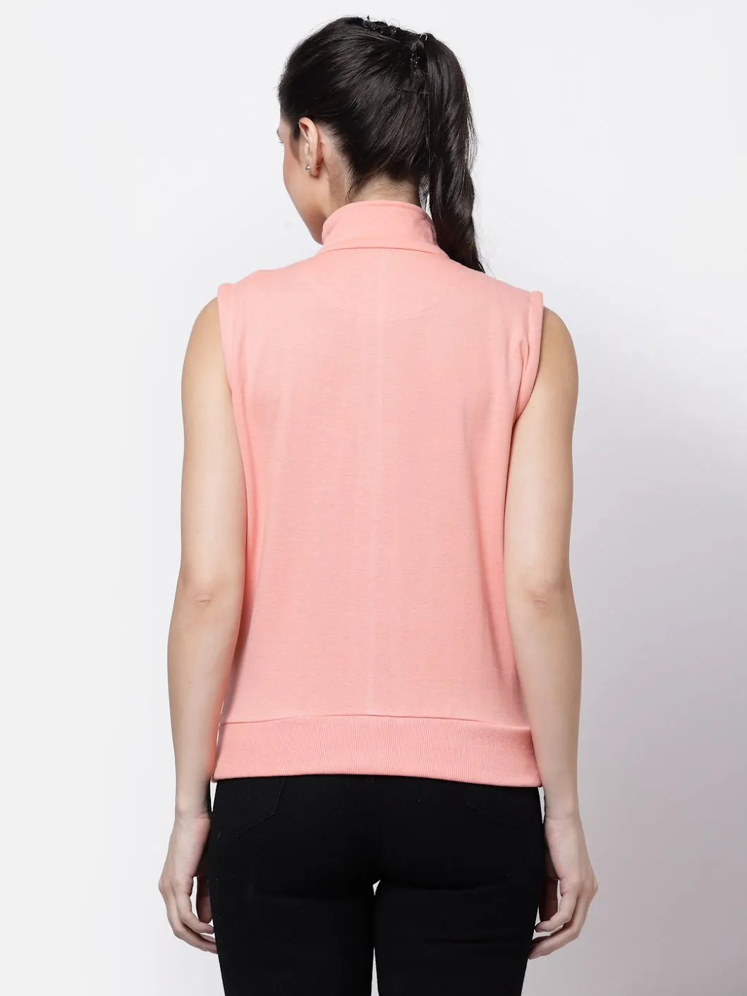 UZARUS Women's Half Sleeves Cotton Fleece Premium Jacket