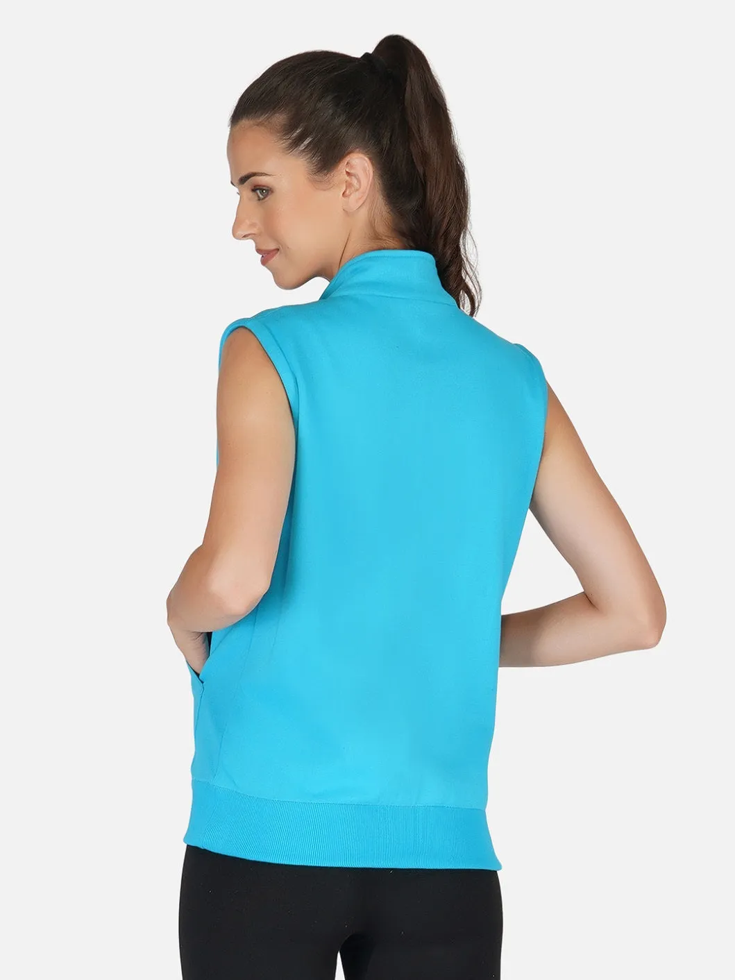 UZARUS Women's Half Sleeves Cotton Fleece Premium Jacket