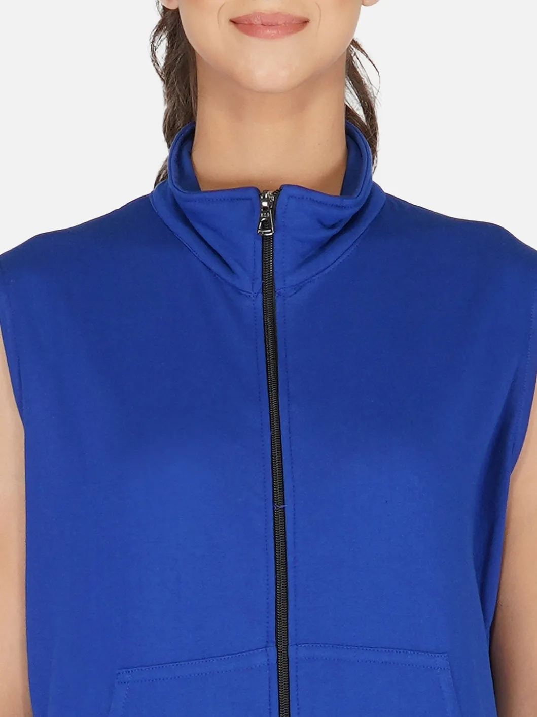 UZARUS Women's Half Sleeves Cotton Fleece Premium Jacket