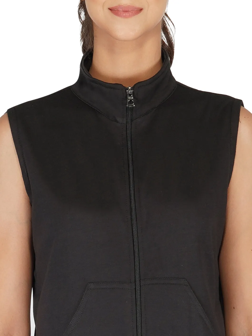 UZARUS Women's Half Sleeves Cotton Fleece Premium Jacket
