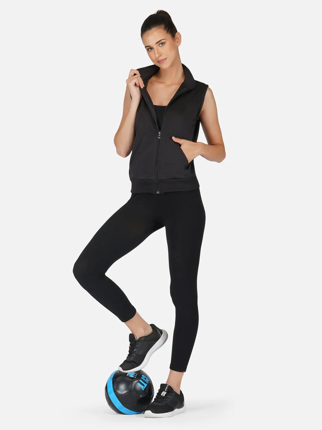 UZARUS Women's Half Sleeves Cotton Fleece Premium Jacket