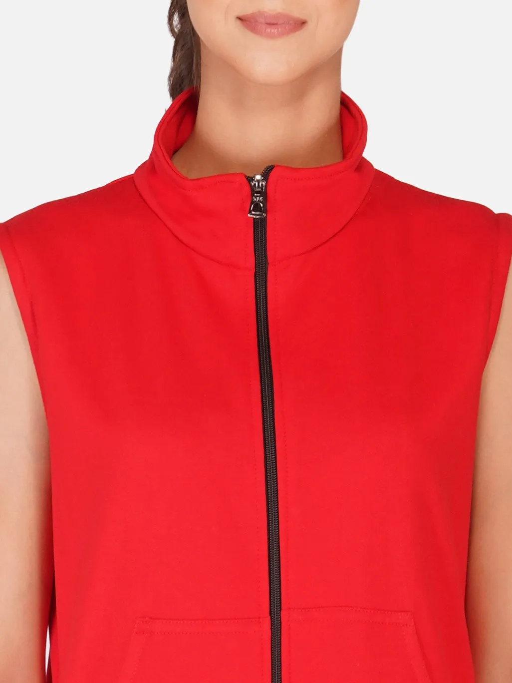 UZARUS Women's Half Sleeves Cotton Fleece Premium Jacket