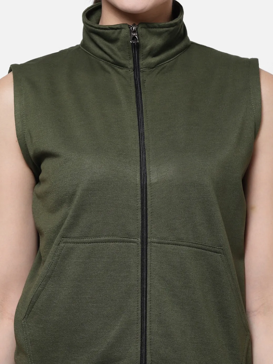 UZARUS Women's Half Sleeves Cotton Fleece Premium Jacket
