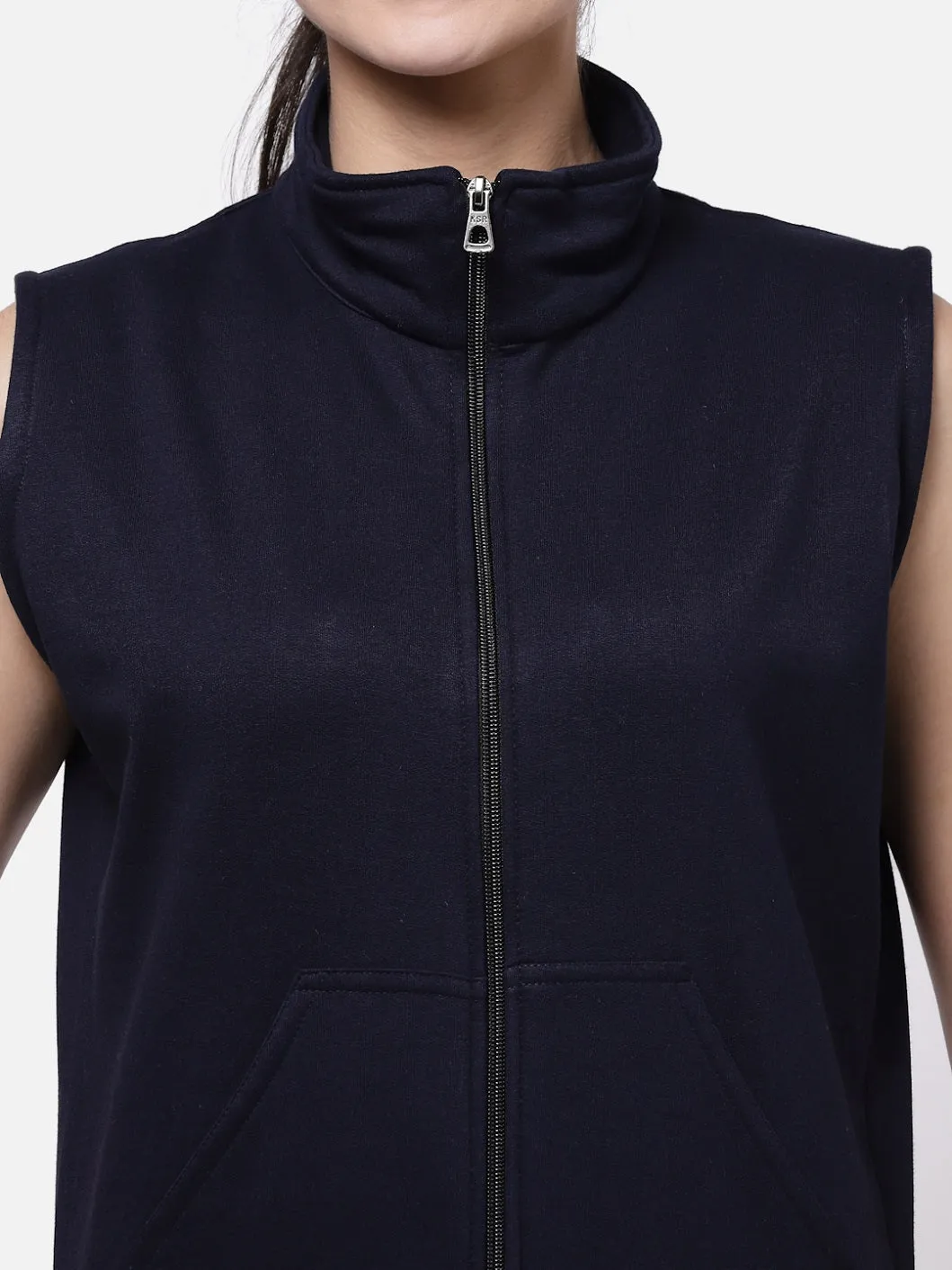 UZARUS Women's Half Sleeves Cotton Fleece Premium Jacket