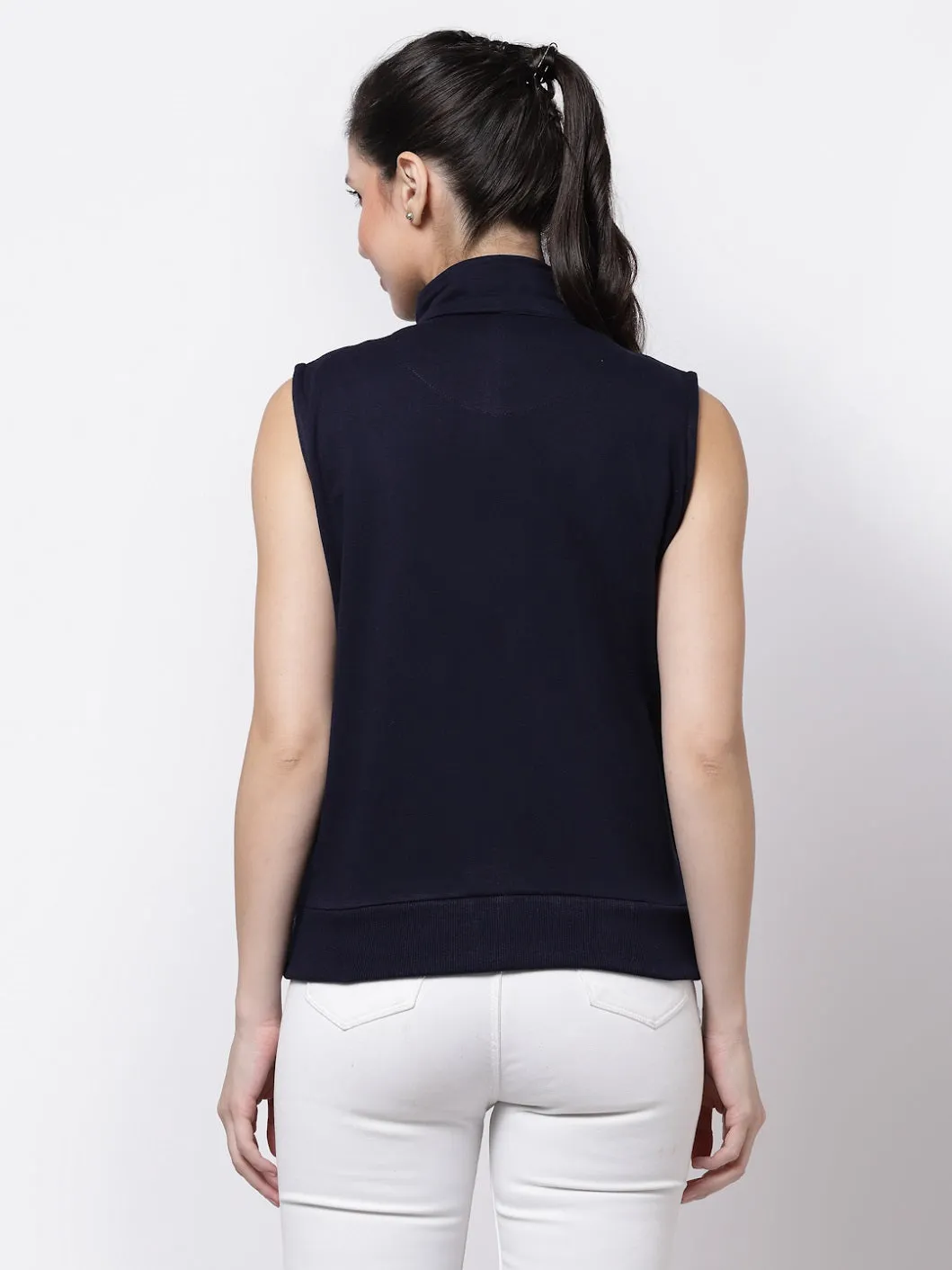 UZARUS Women's Half Sleeves Cotton Fleece Premium Jacket