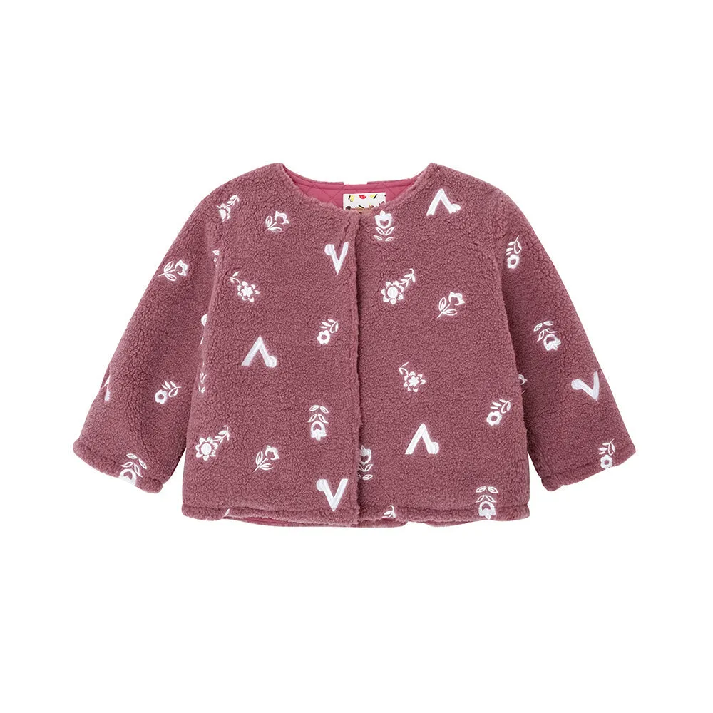 Vauva FW23 - Girls Long Sleeve Reversible Coat (Pink)