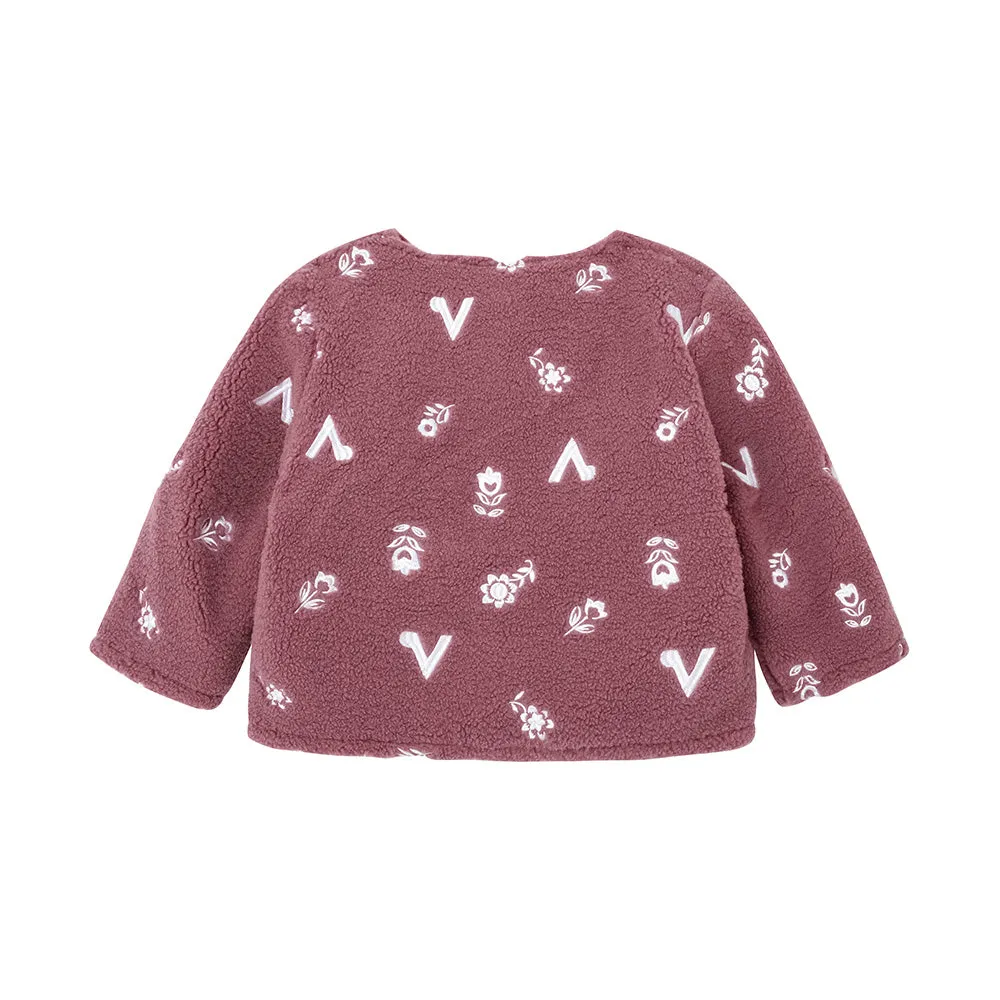 Vauva FW23 - Girls Long Sleeve Reversible Coat (Pink)