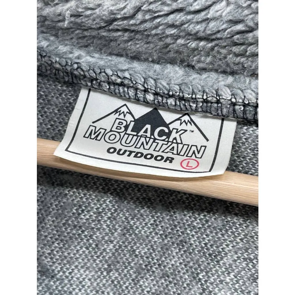 Vintage 1990's Black Mountain Wolf Animal Nature Fleece Zip Up Jacket