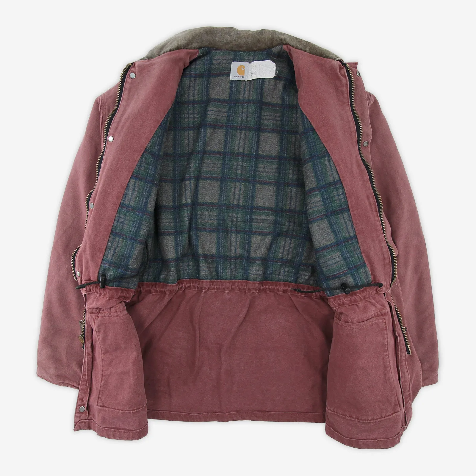 Vintage 90s Carhartt PB1136 (Redwood) Blanket Lined Washed Duck Trail Parka - XL