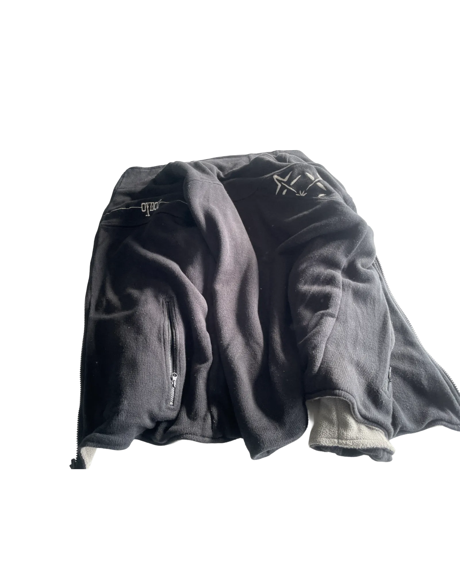 Vintage Reversible Heavy Thick Men's Full-Zip Polar Fleece Lined Jacket - Size M/L (SKU 4614)