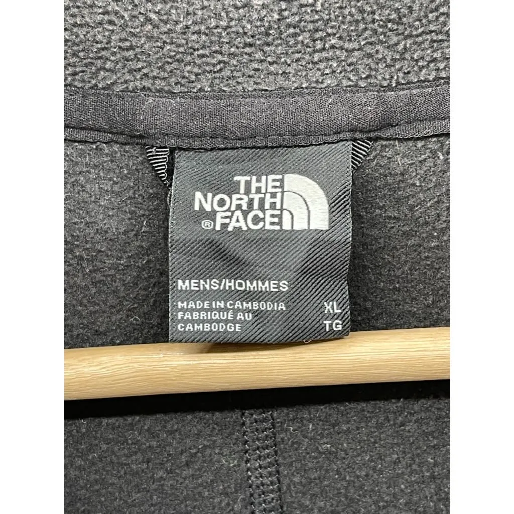 Vintage The North Face Men's Black Full Zip Fleece Jacket (XL)