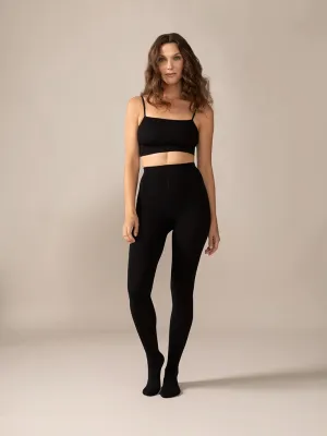 Warm Fleece Tights in Black