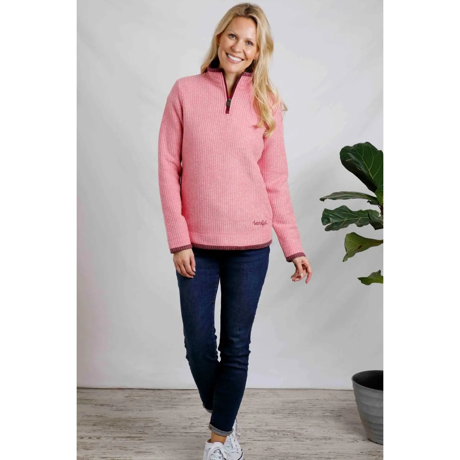 Weird Fish 12 Coral Bey Eco 1/4 Grid Fleece