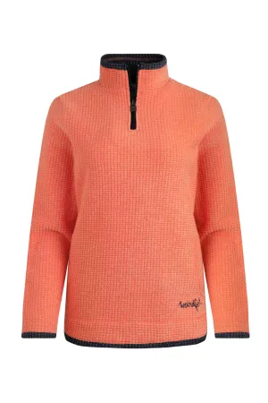 Weird Fish 22 Pumpkin Beye Eco 1/4 Zip Grid Fleece