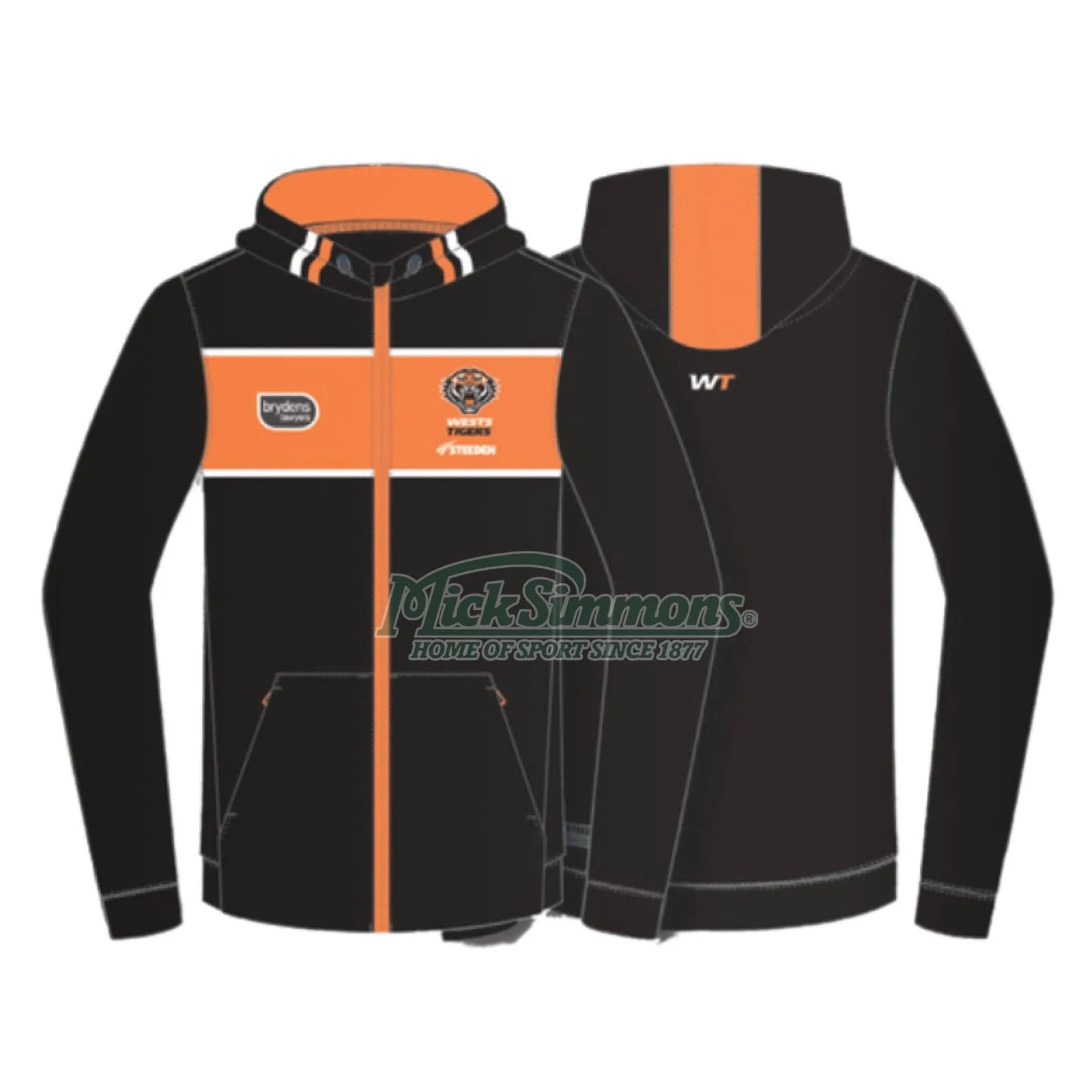Wests Tigers 2023 Men's Players Replica Mid-Layer Jacket NRL Rugby League by Steeden
