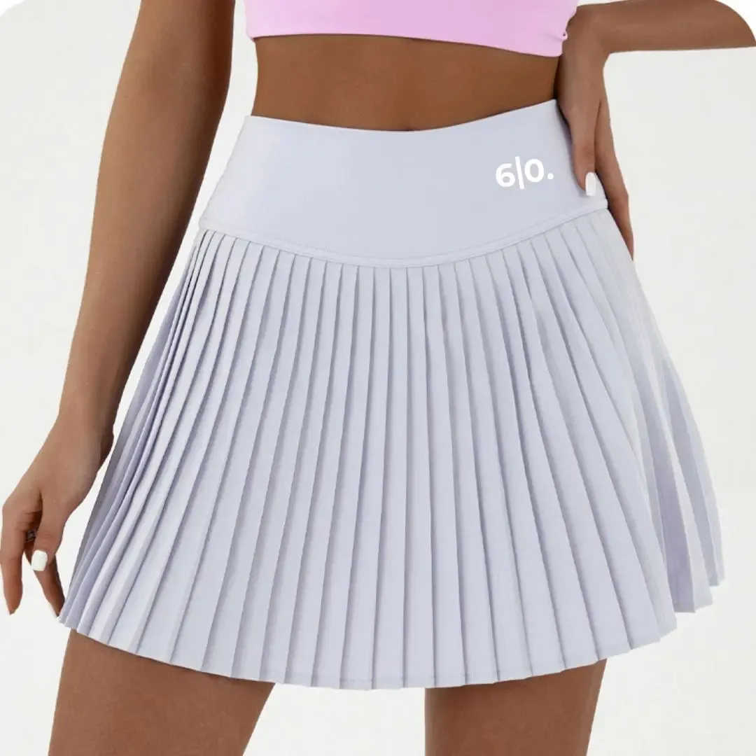 White Long style pleated skirt