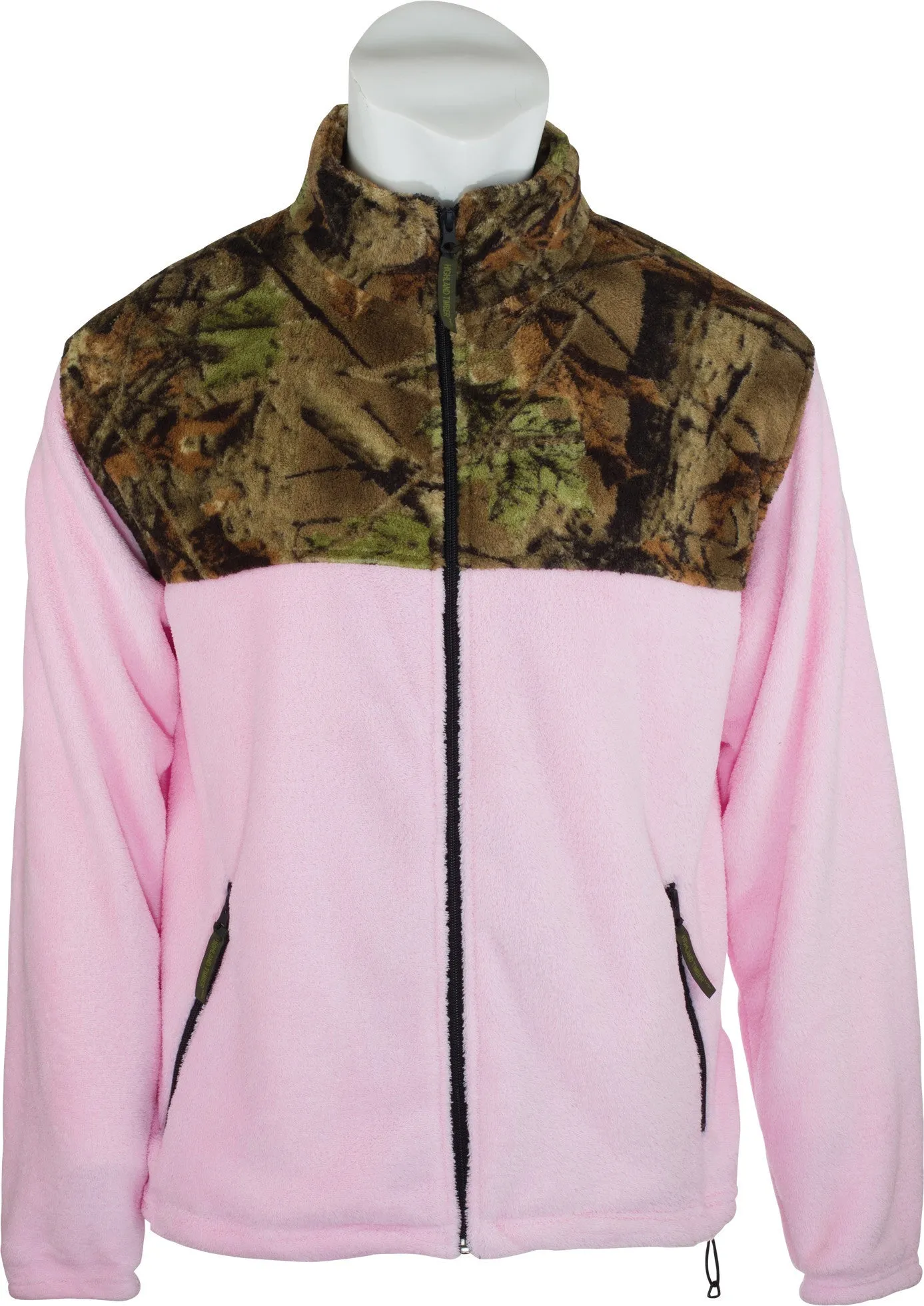 WOMEN'S CAMO CORAL FLEECE FULL ZIP JACKET
