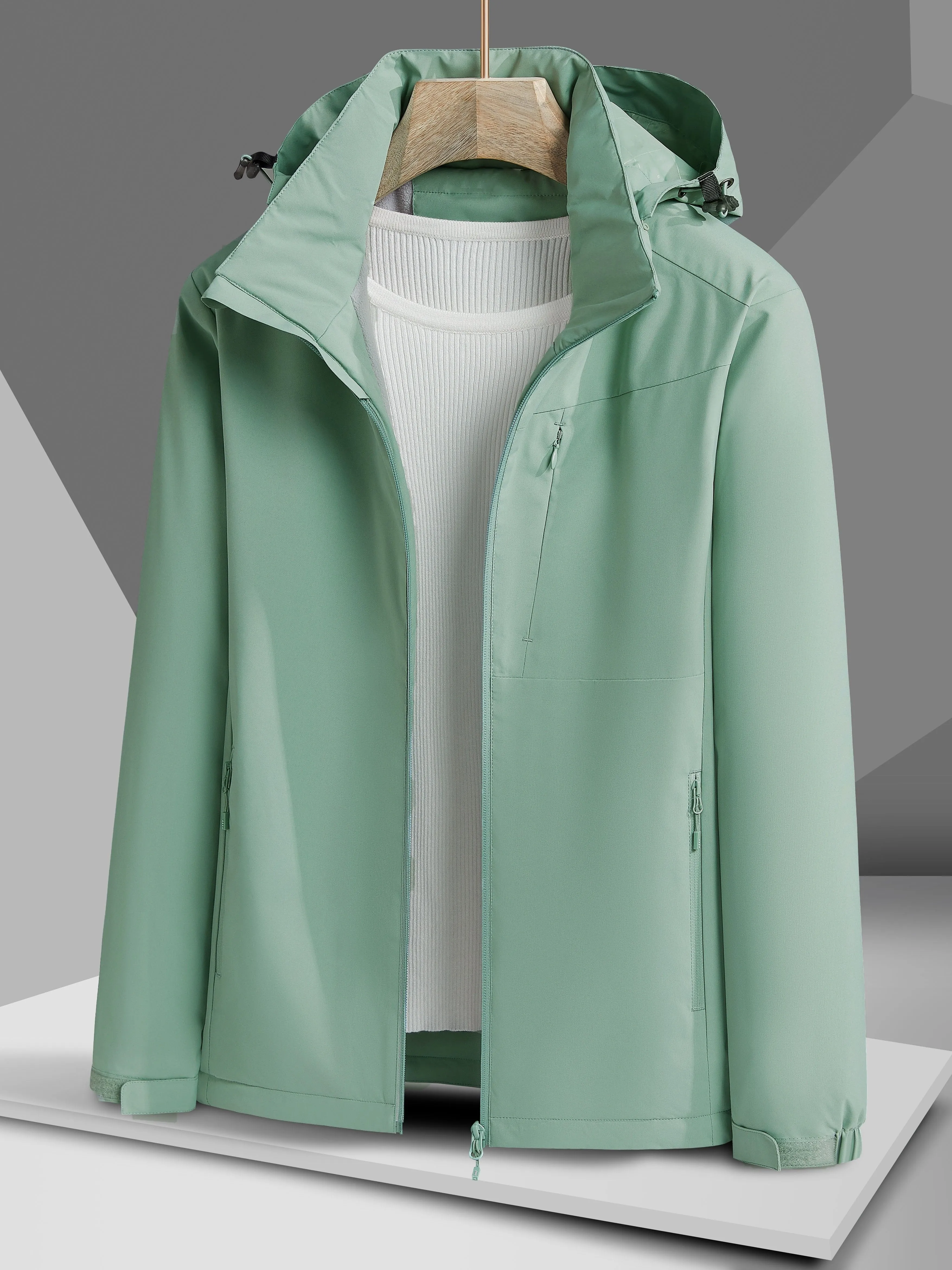 Women's Casual Waterproof Hooded Winter Jacket with Fleece Lining | Ideal for Autumn/Winter