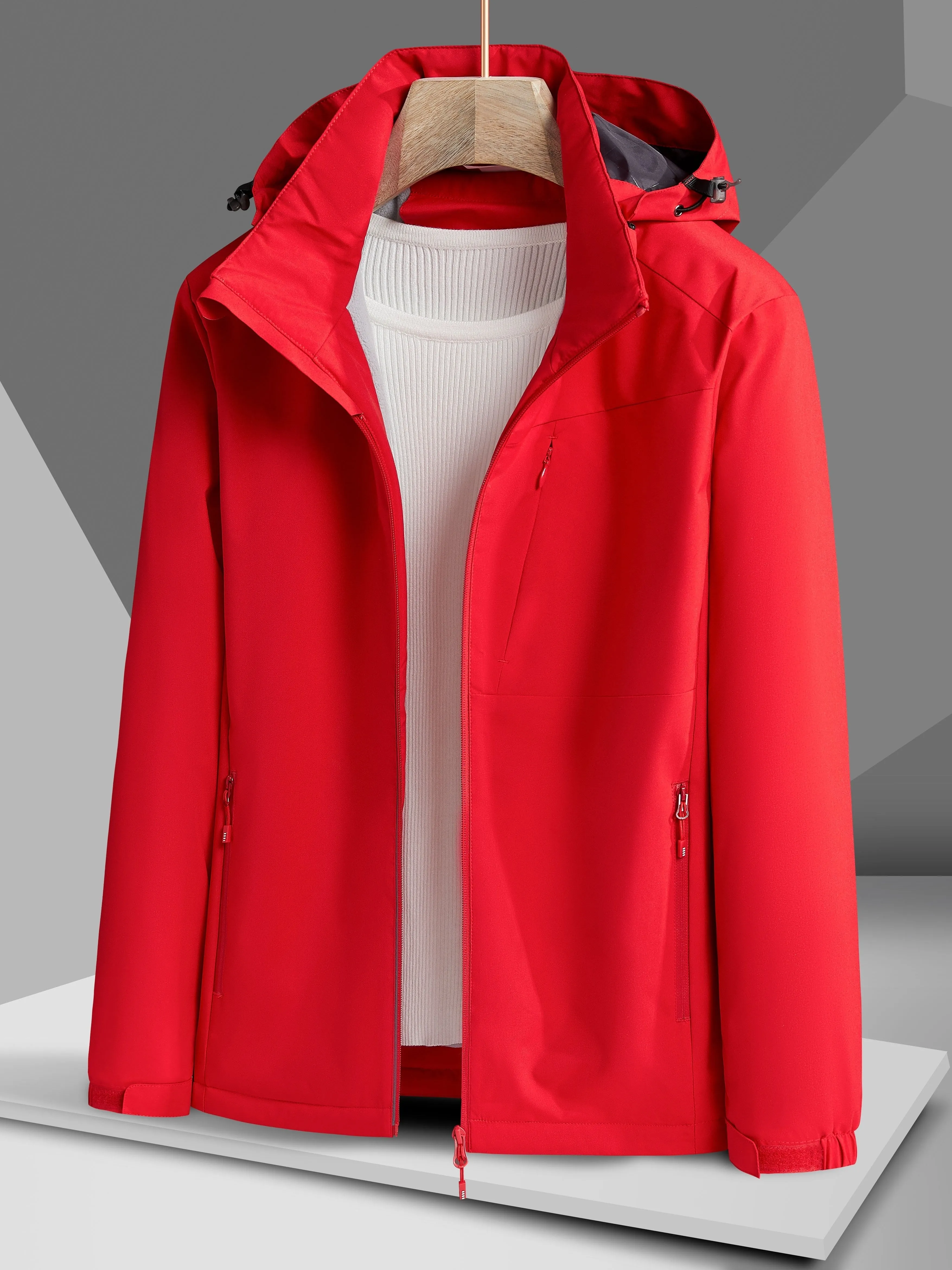 Women's Casual Waterproof Hooded Winter Jacket with Fleece Lining | Ideal for Autumn/Winter