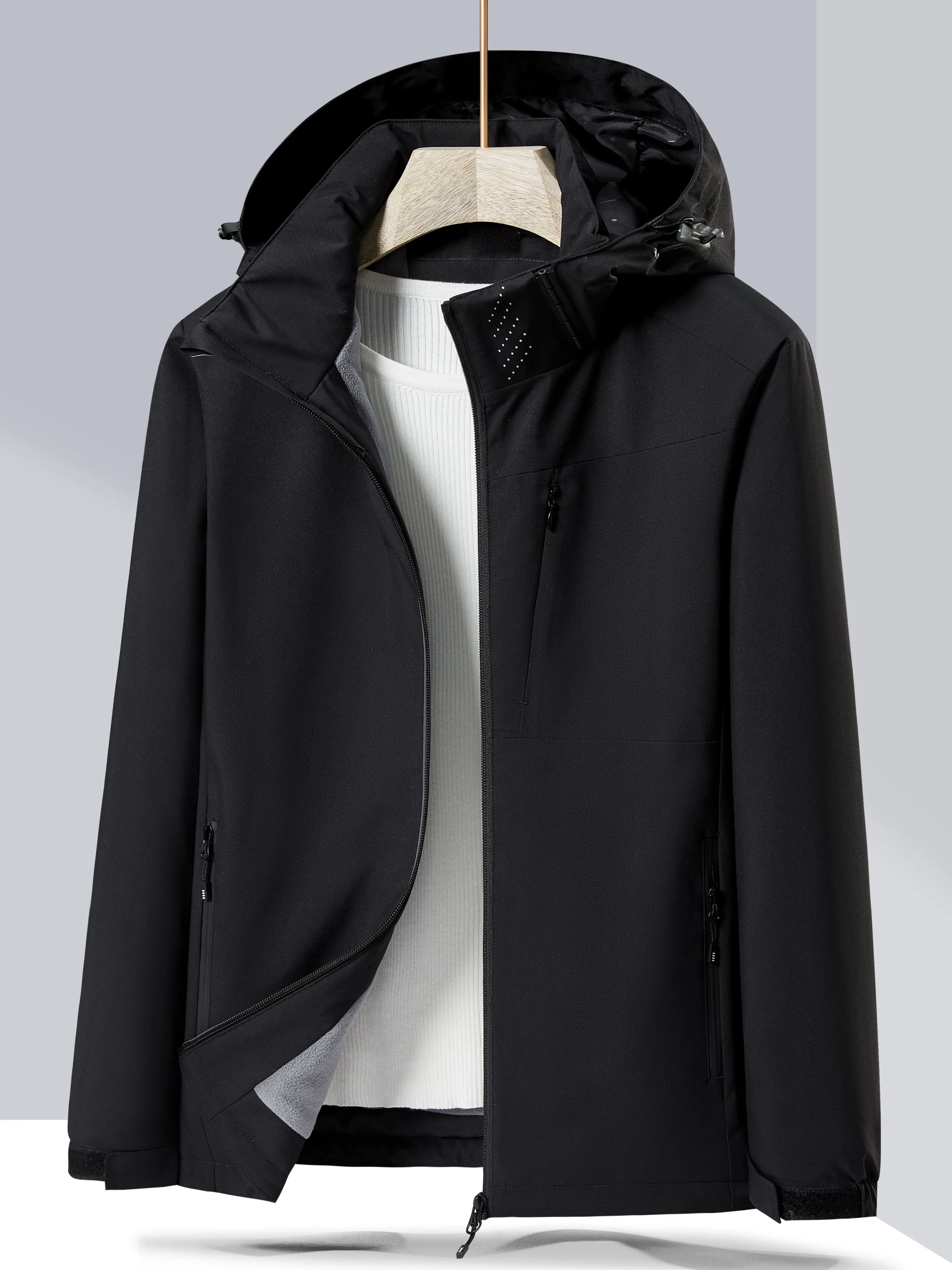 Women's Casual Waterproof Hooded Winter Jacket with Fleece Lining | Ideal for Autumn/Winter