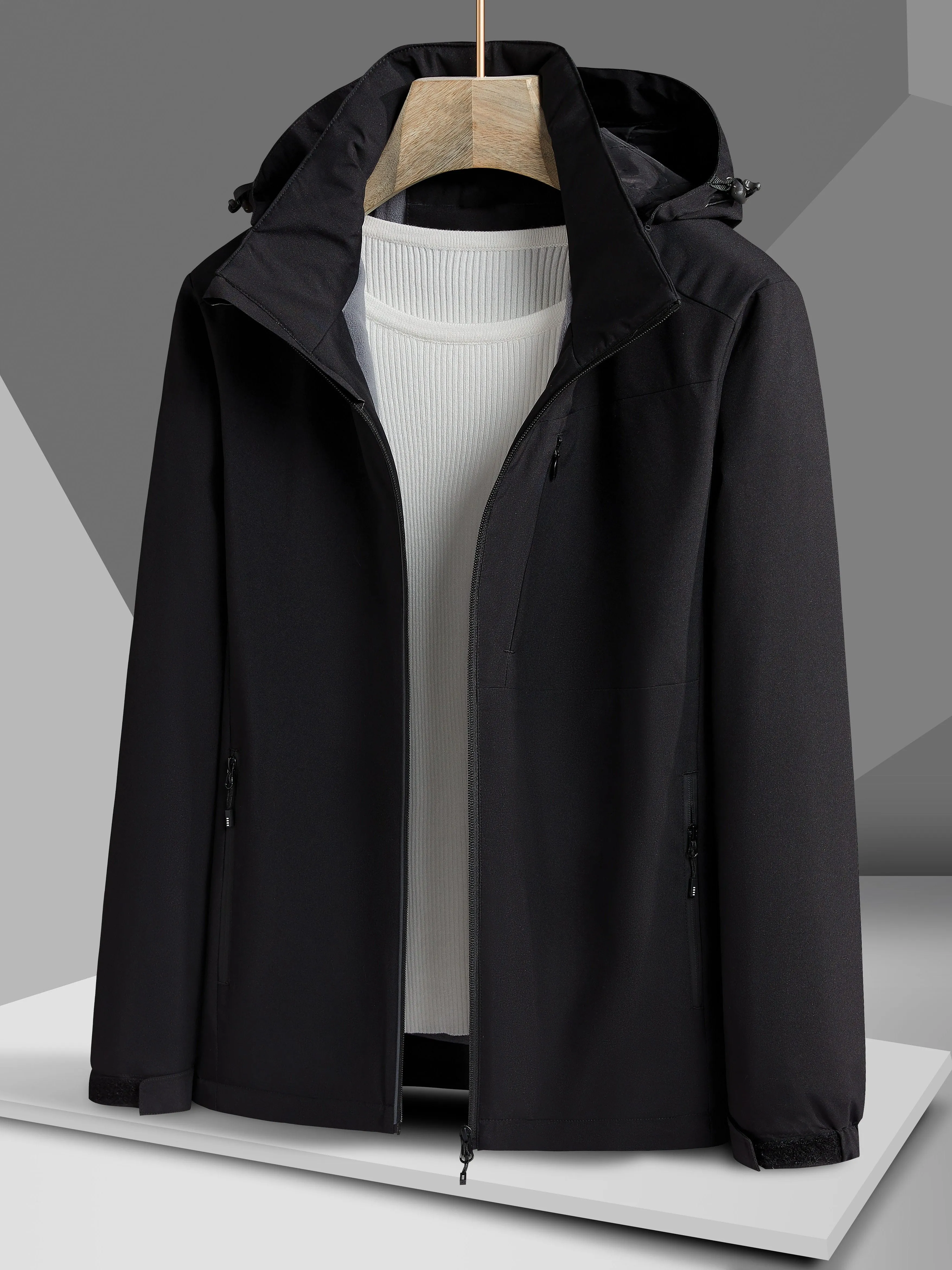 Women's Casual Waterproof Hooded Winter Jacket with Fleece Lining | Ideal for Autumn/Winter