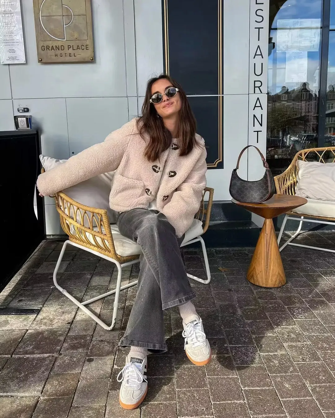 Women's Elegant Spring Buckle Fleece Jacket | Ideal for Autumn/Winter