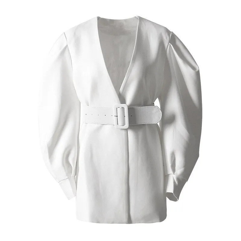 Women's Spring/Summer Cotton V-Neck Slim Coat