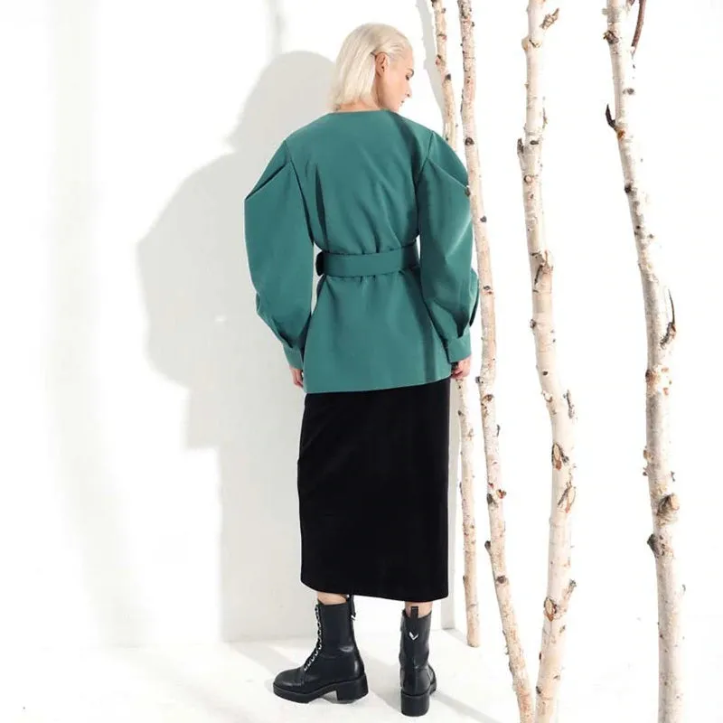 Women's Spring/Summer Cotton V-Neck Slim Coat