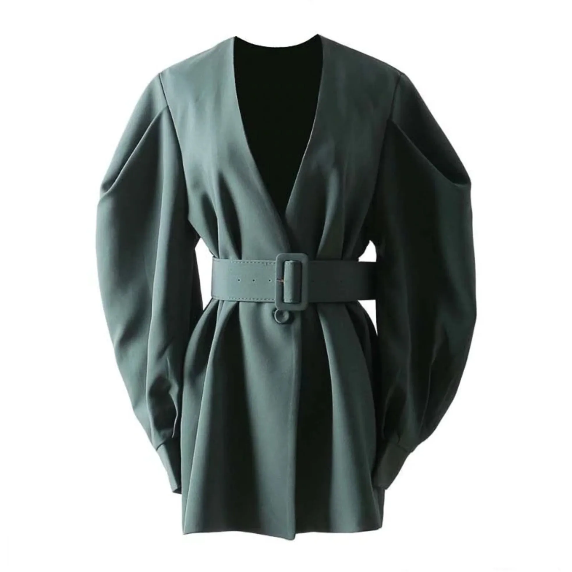Women's Spring/Summer Cotton V-Neck Slim Coat