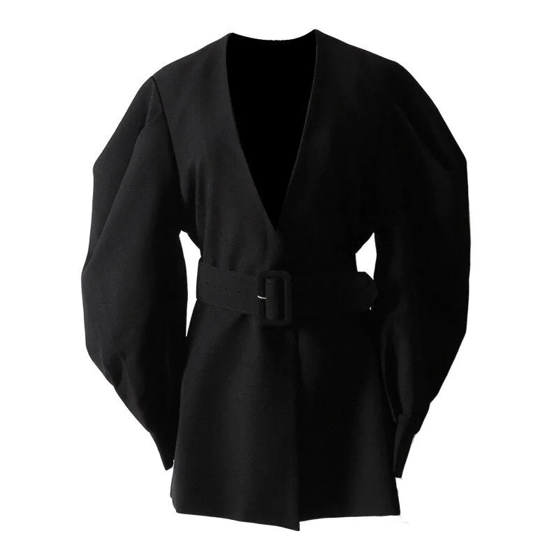 Women's Spring/Summer Cotton V-Neck Slim Coat