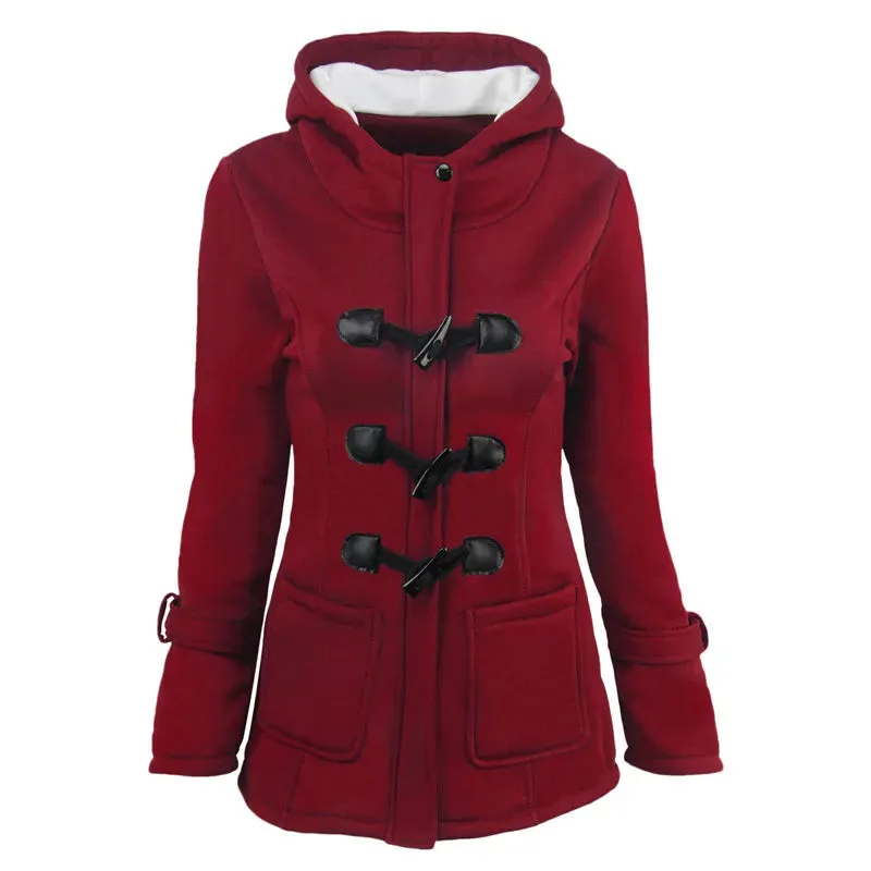 Women's Zipper Hooded Coat Long Trench