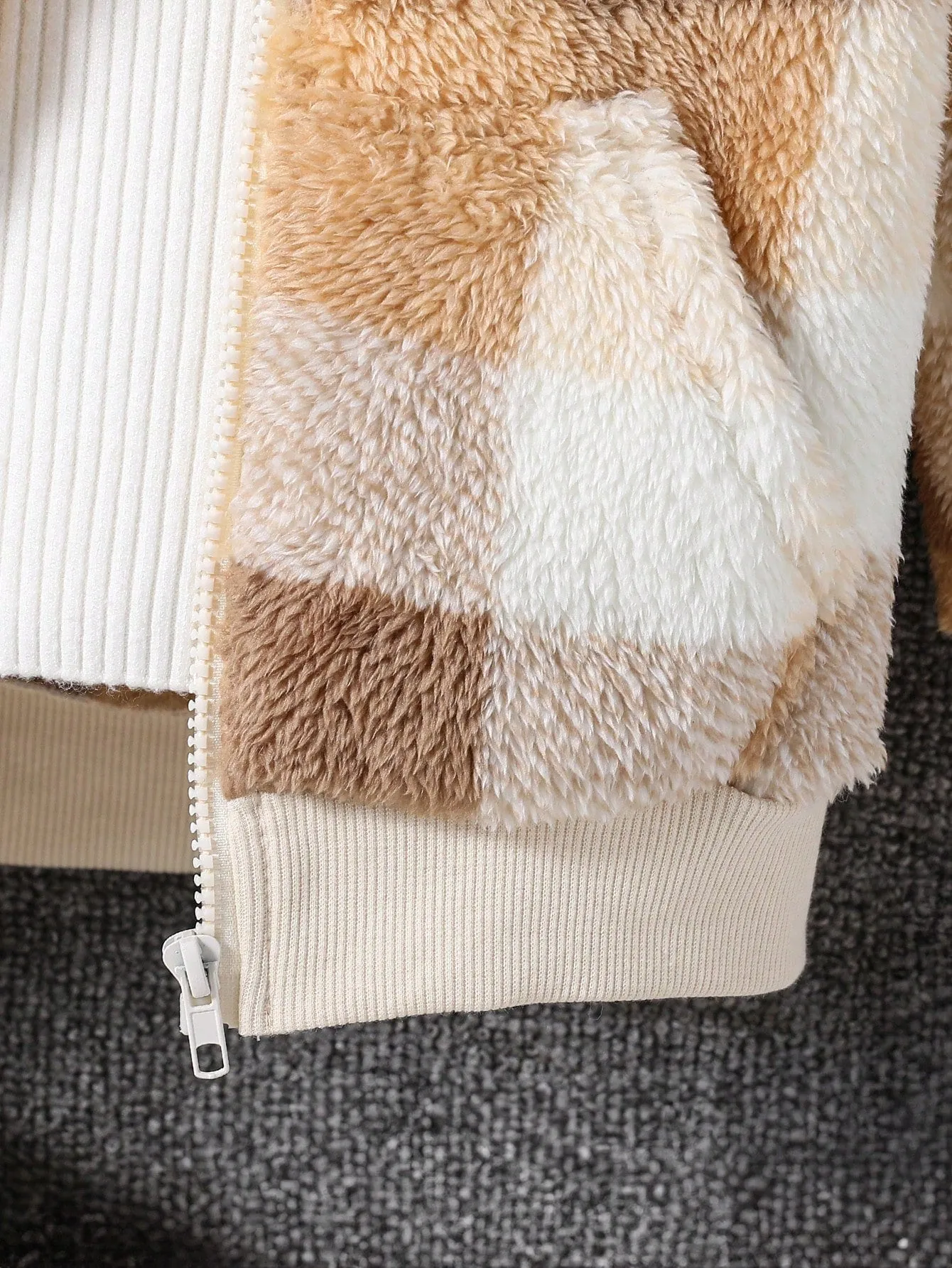 Young Boy Plaid Double-Sided Fleece Warm Jacket for Daily Wear, College, Autumn & Winter