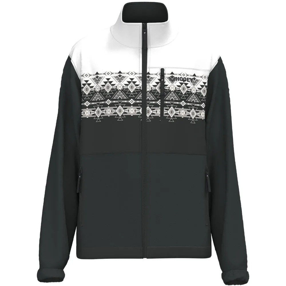 Youth "Hooey Tech Fleece Jacket" Black/White Aztec