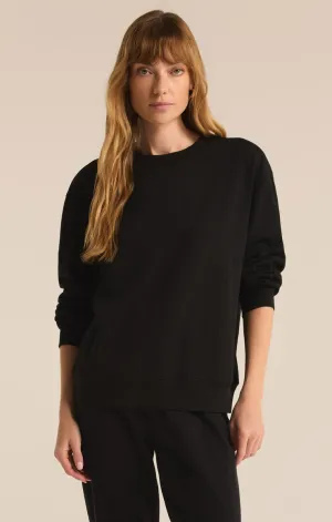 Z-Supply Classic Boyfriend Fleece Sweatshirt - BLACK